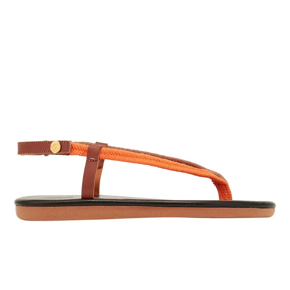 Zoi Orange/Tan sold by Ancient Greek Sandals