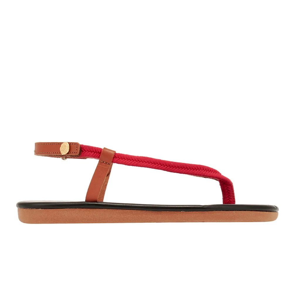 Zoi Red/Tan sold by Ancient Greek Sandals