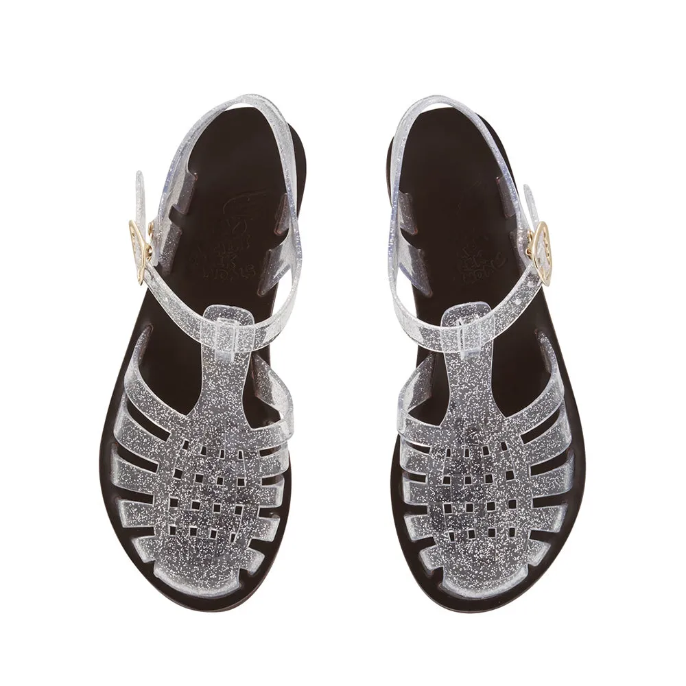 Homeria Jelly Clear/Silver Glitter sold by Ancient Greek Sandals product image thumbnail 2