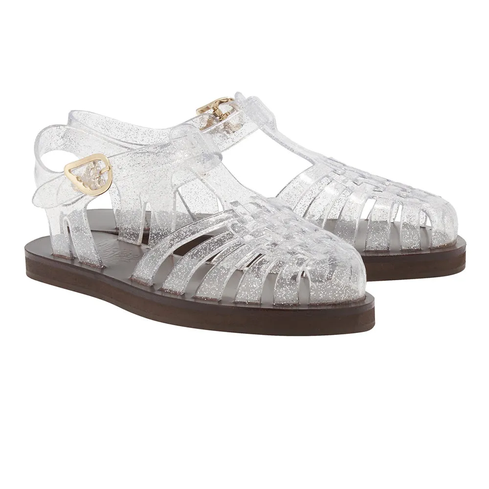 Homeria Jelly Clear/Silver Glitter sold by Ancient Greek Sandals product image thumbnail 3