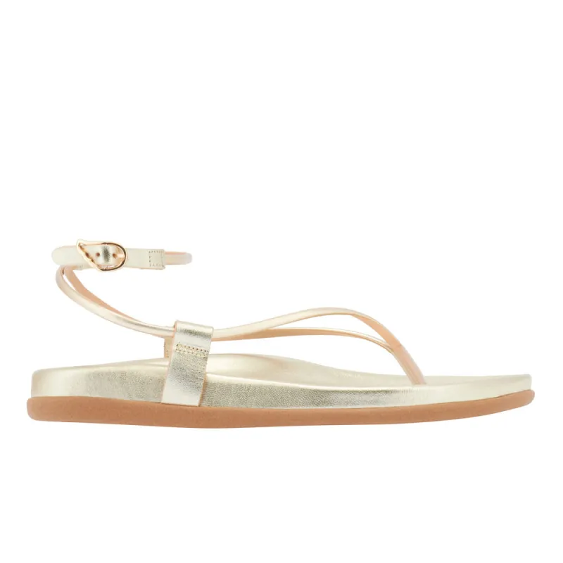 Polistra Footbed Platinum sold by Ancient Greek Sandals