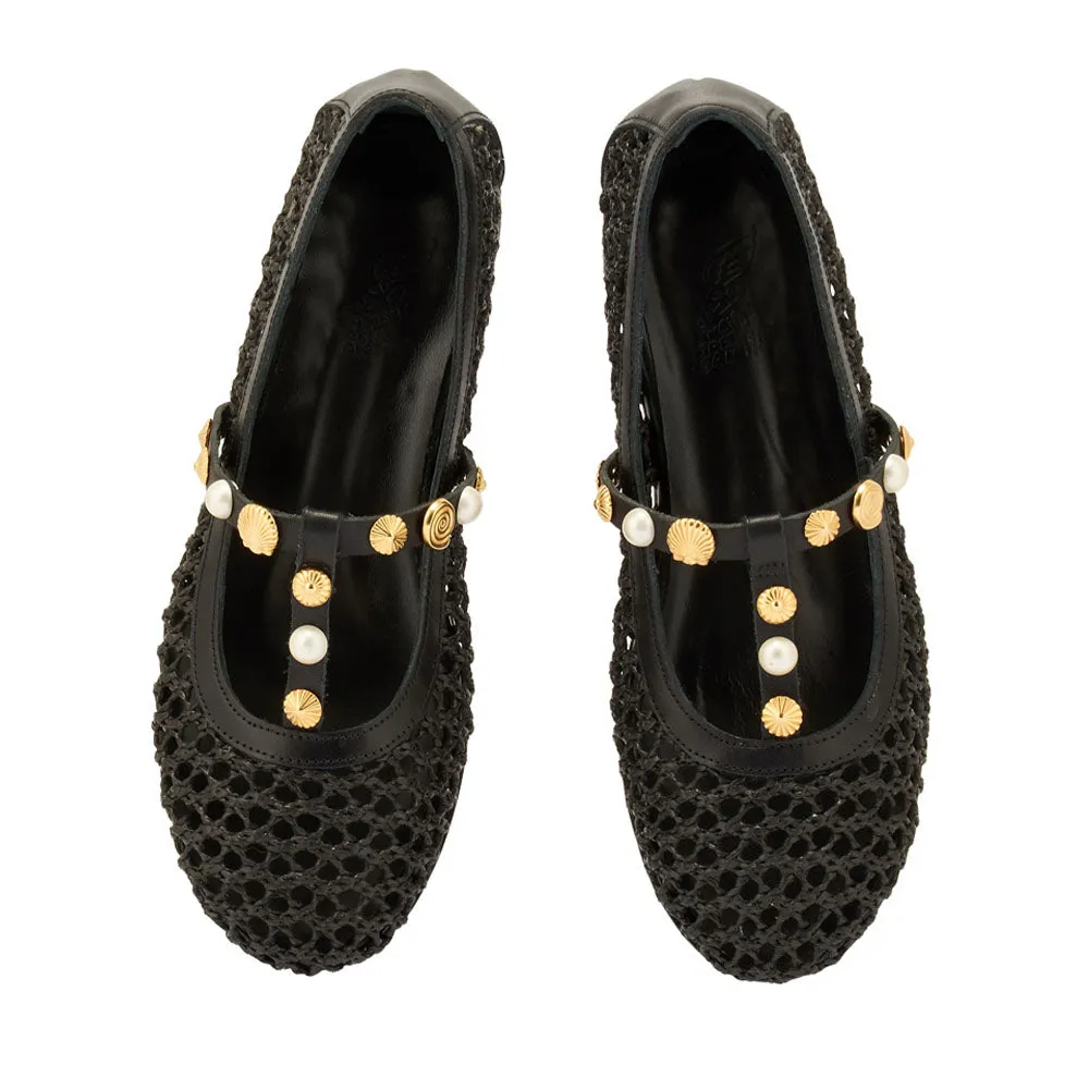 Aerati Ballet Flat Black sold by Ancient Greek Sandals product image thumbnail 3