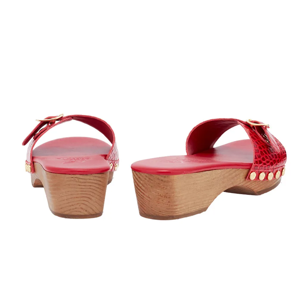 Omonia Clog Red sold by Ancient Greek Sandals product image thumbnail 5