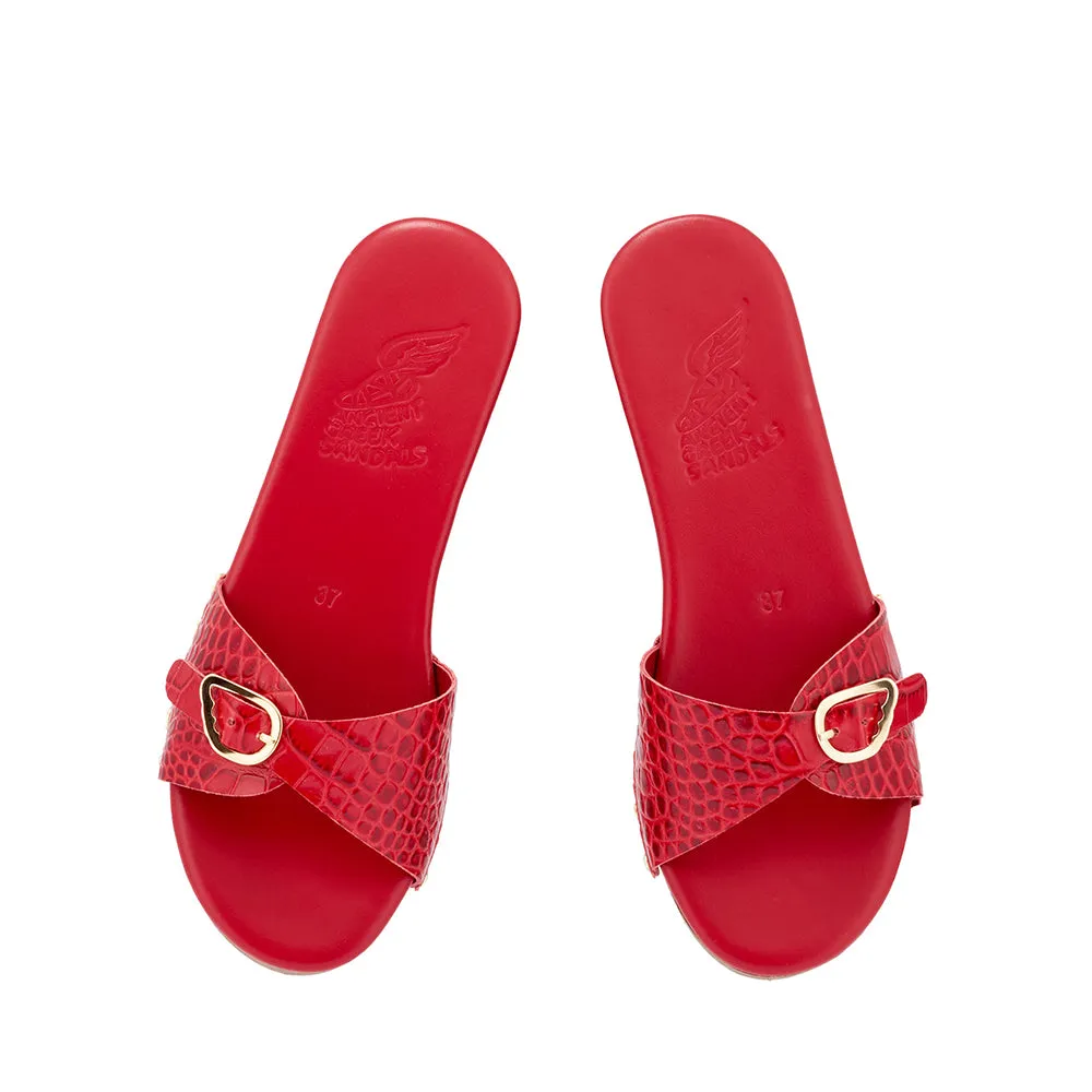 Omonia Clog Red sold by Ancient Greek Sandals product image thumbnail 2