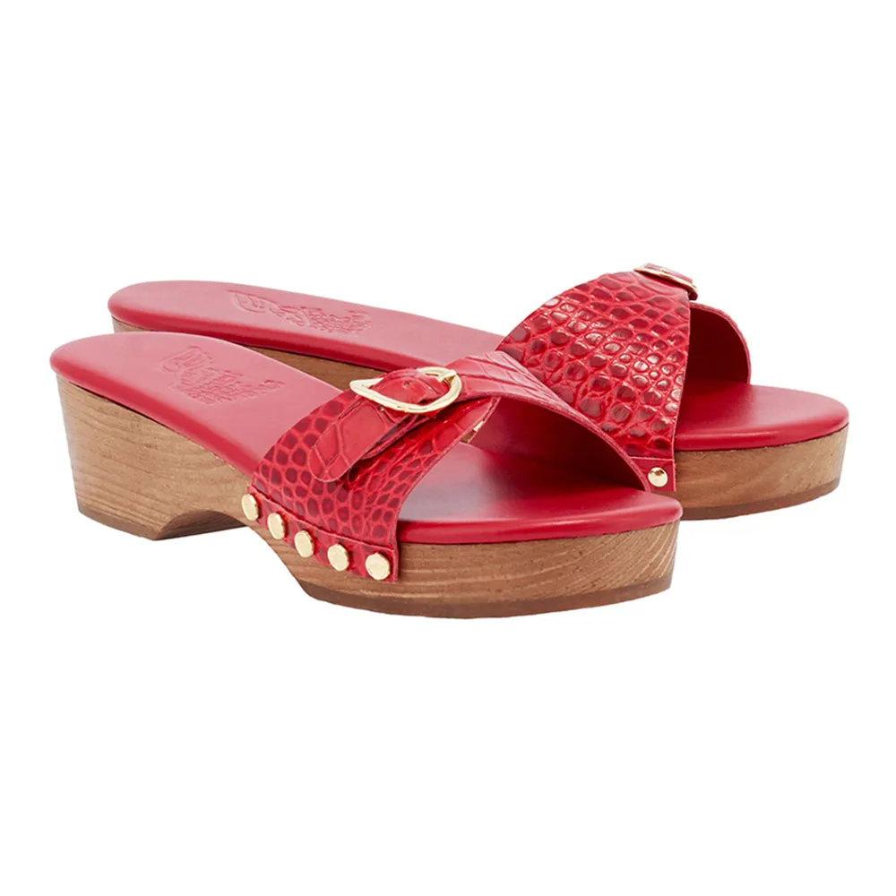 Omonia Clog Red sold by Ancient Greek Sandals product image thumbnail 4