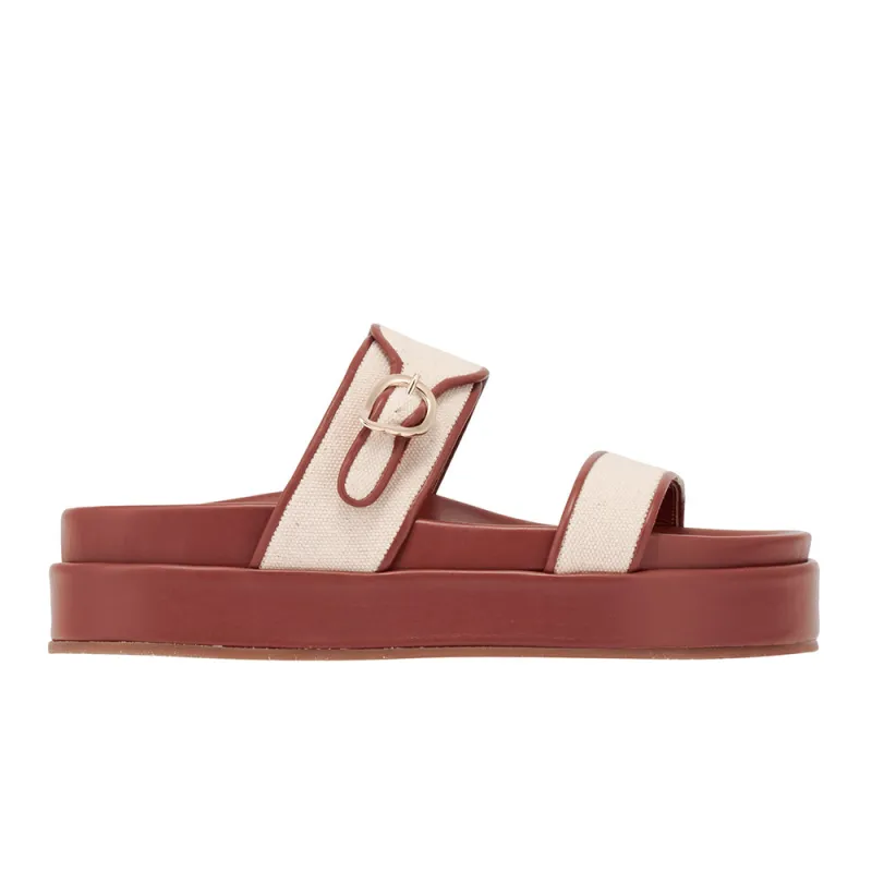 Tria 2Platform Natural/Cotto made by Ancient Greek Sandals