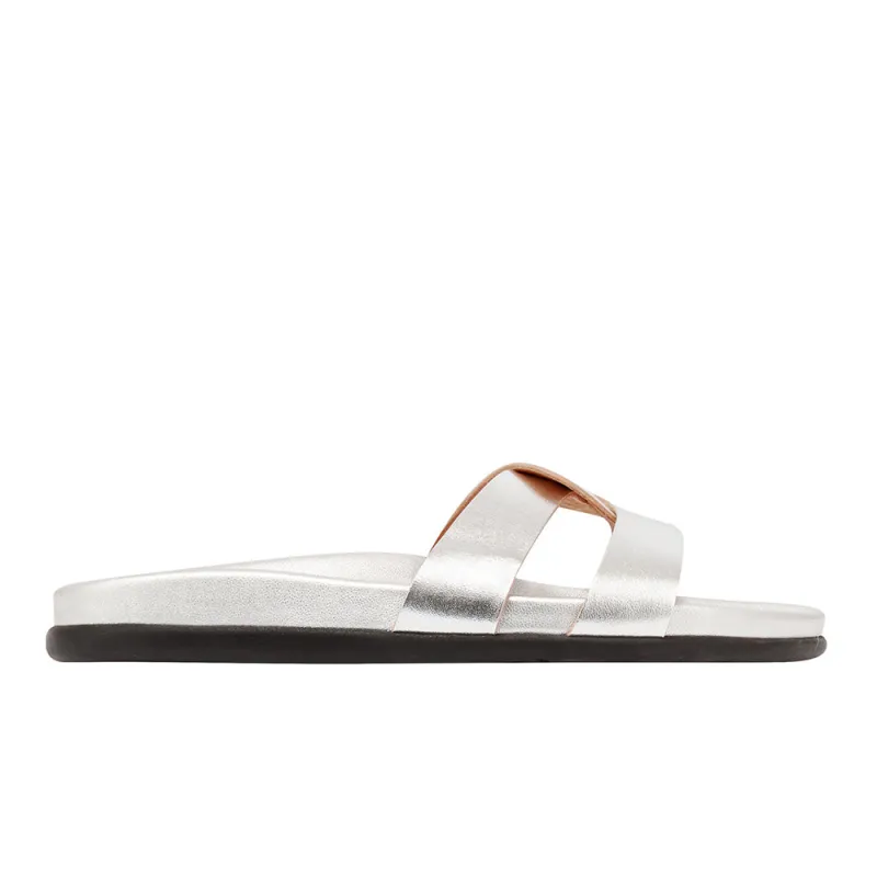 Desmos Footbed Silver sold by Ancient Greek Sandals