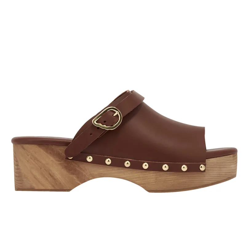 Classic Clog Chestnut sold by Ancient Greek Sandals