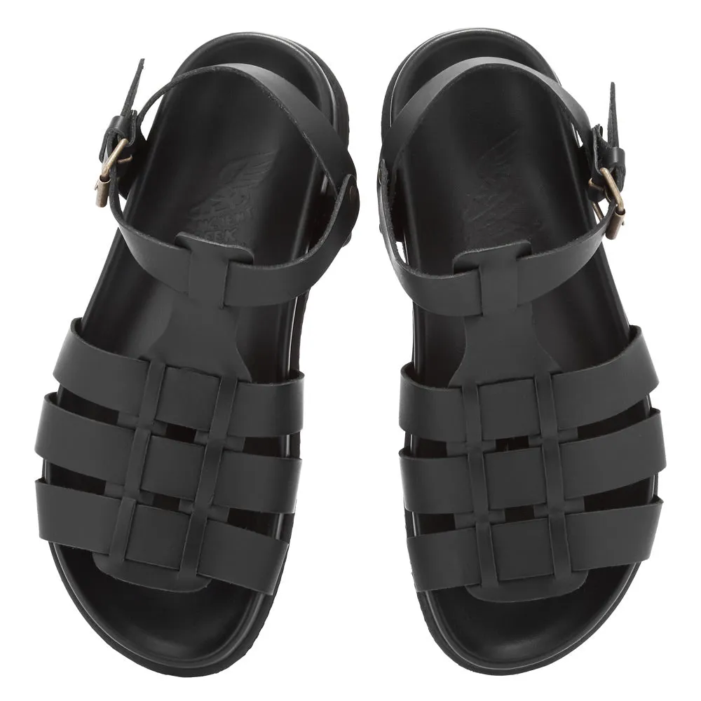 Ektoras Footbed Black sold by Ancient Greek Sandals product image thumbnail 3