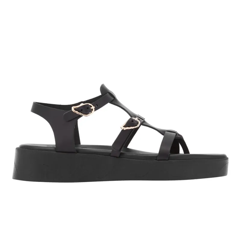 Grace Kelly Wave Black sold by Ancient Greek Sandals