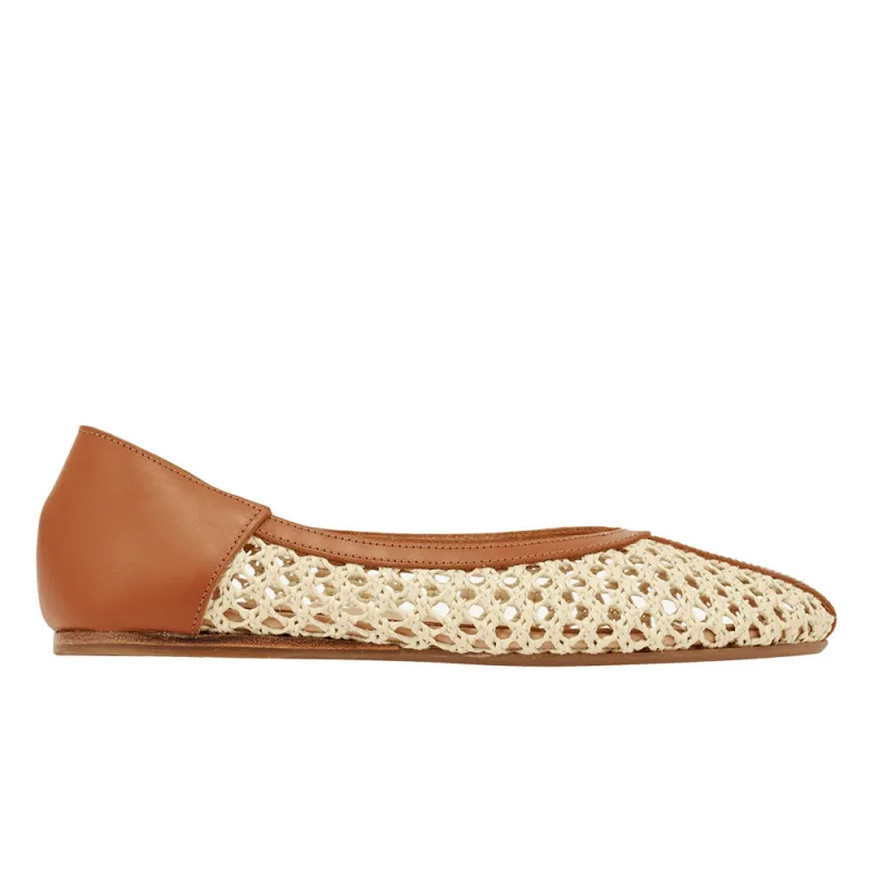 Aeropi Ballet Flat Natural sold by Ancient Greek Sandals