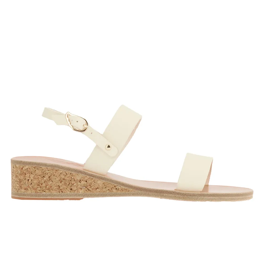 Clio Wedge Off White sold by Ancient Greek Sandals