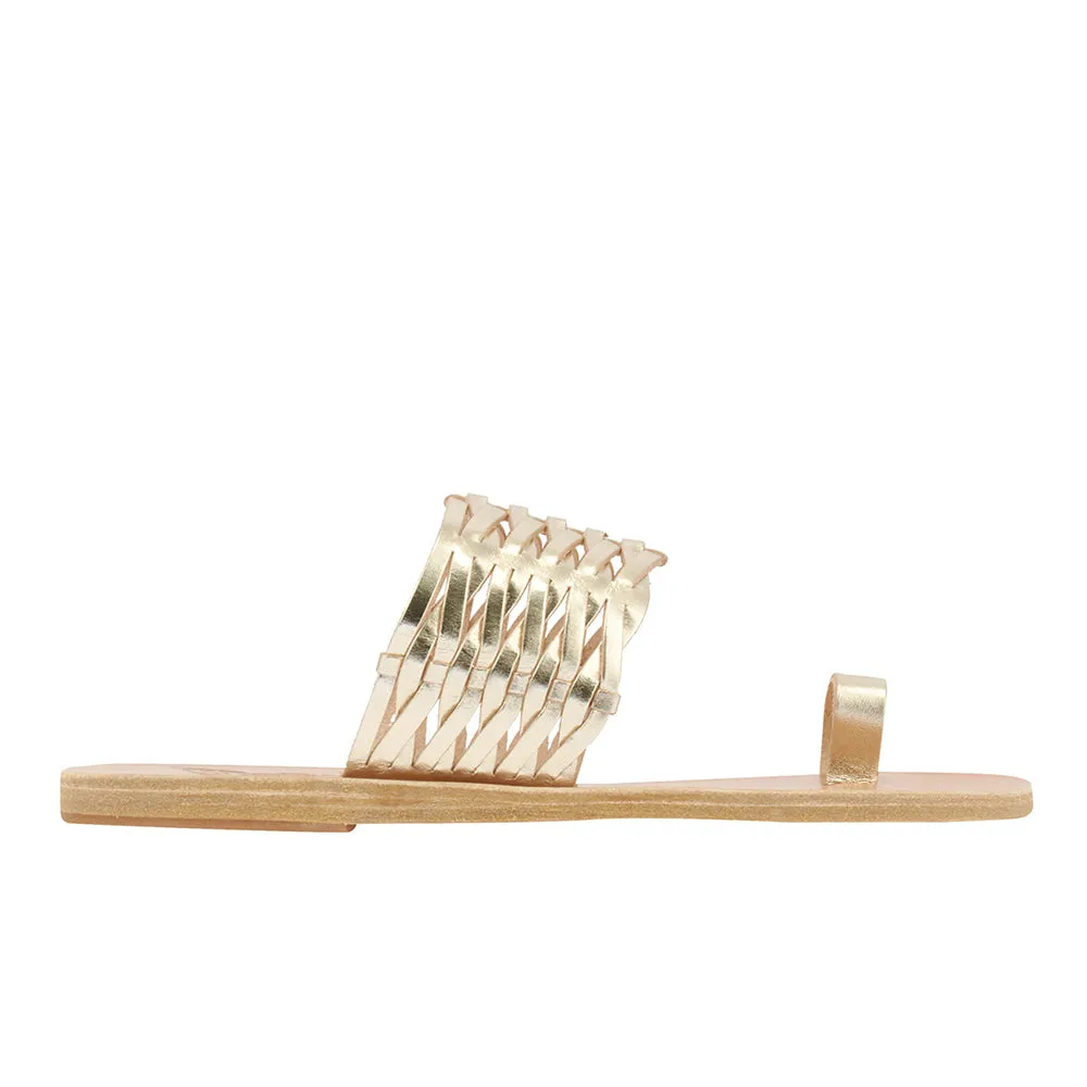 Thalia Woven Platinum sold by Ancient Greek Sandals
