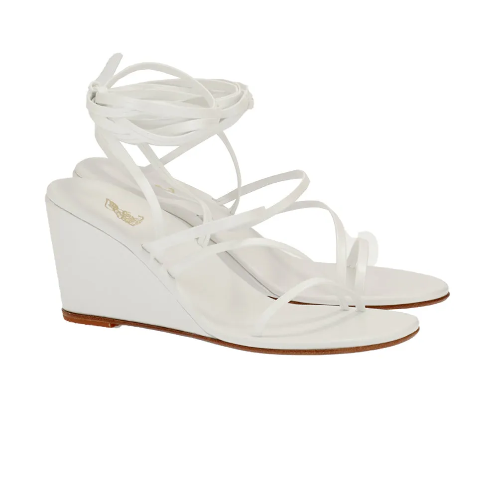 Lithi Bridal Mid Wedge White sold by Ancient Greek Sandals product image thumbnail 4