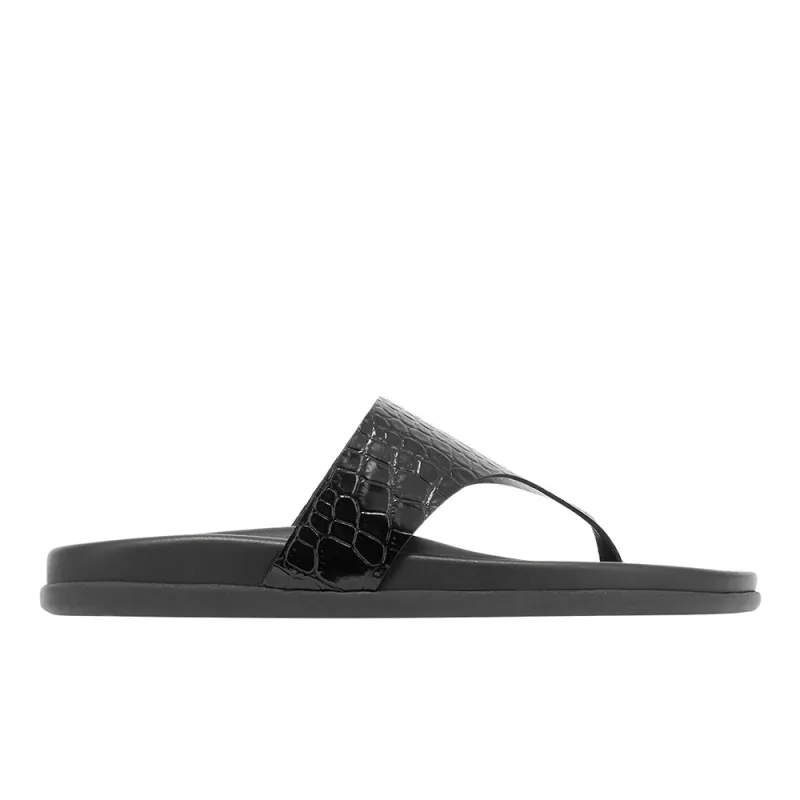 Mera Footbed Black sold by Ancient Greek Sandals