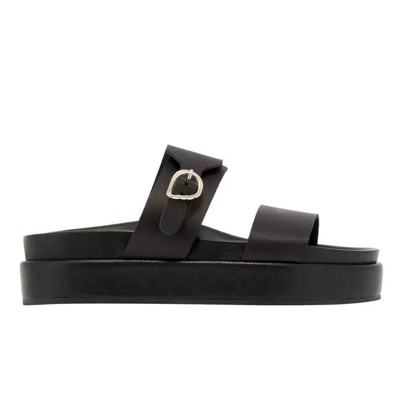 Latria 2Flatform Black sold by Ancient Greek Sandals