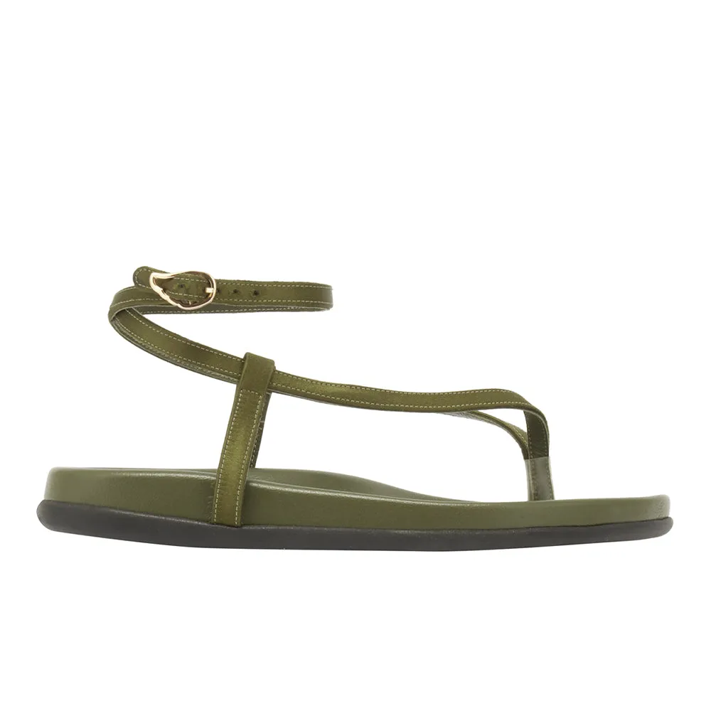 Saloni Footbed Khaki sold by Ancient Greek Sandals