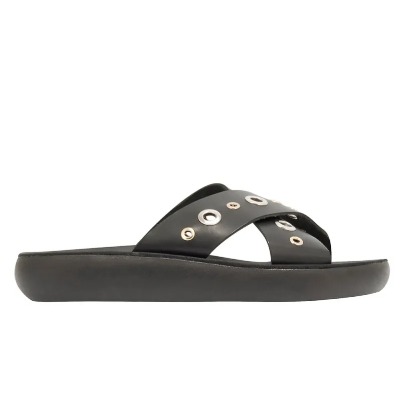 Thais Comfort Eyelets Black sold by Ancient Greek Sandals