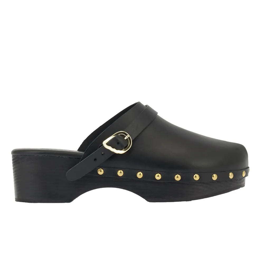 Classic Closed Clog Black sold by Ancient Greek Sandals