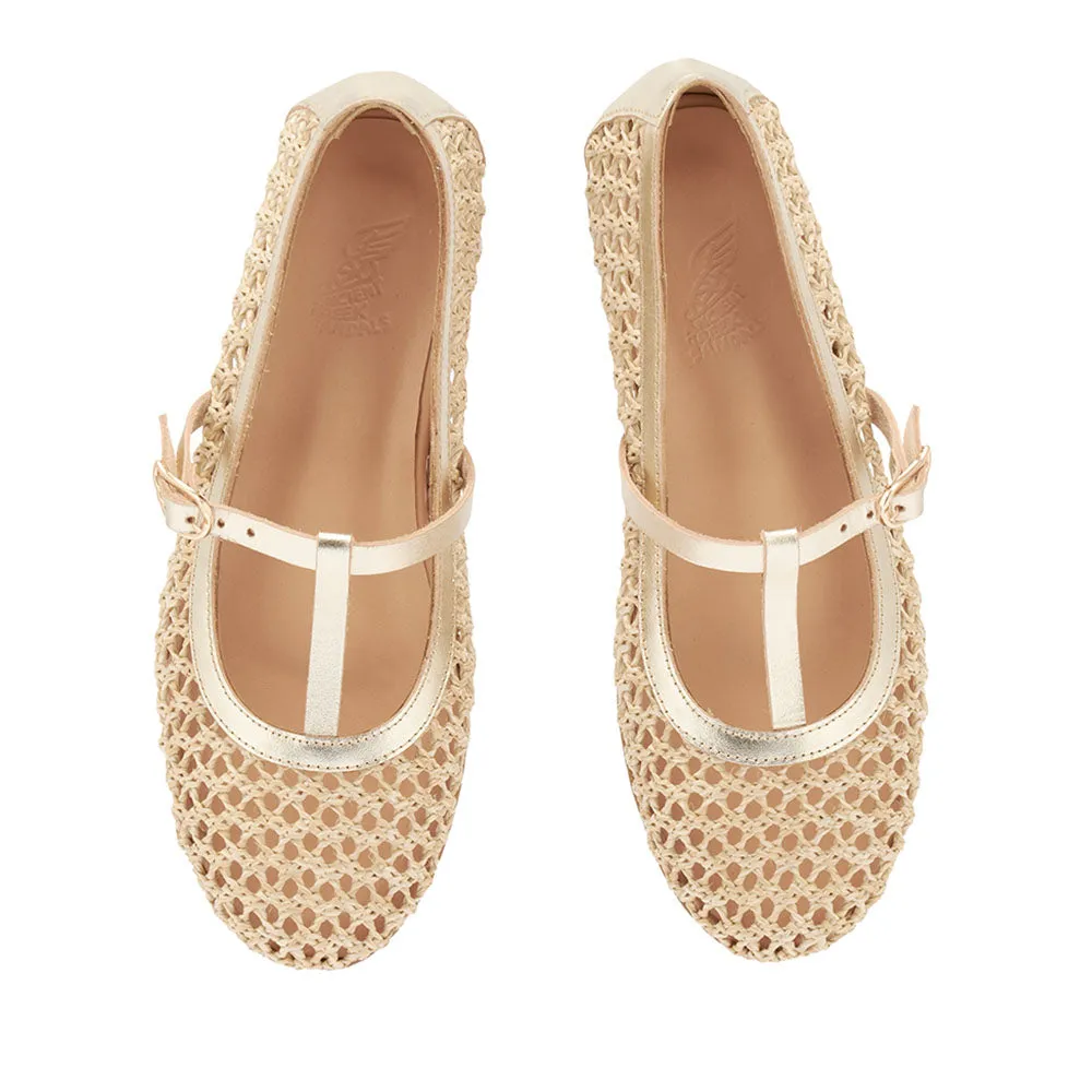 Aerati Ballet Flat Nat/Platinum sold by Ancient Greek Sandals product image thumbnail 3