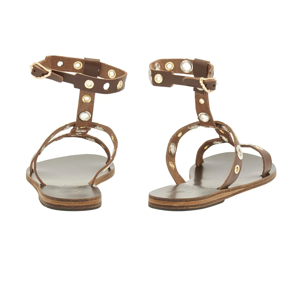 Klelia Eyelets Dark Brown sold by Ancient Greek Sandals product image thumbnail 5