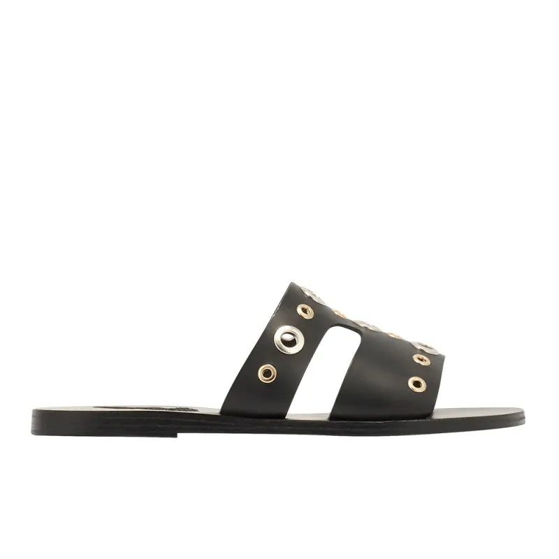Apteros Eyelets Black sold by Ancient Greek Sandals
