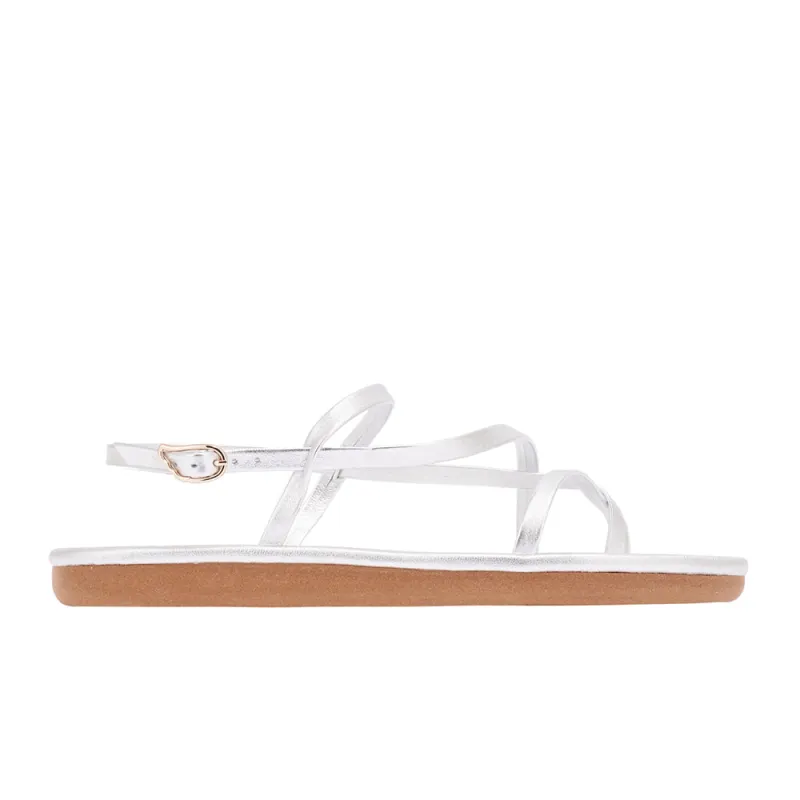 Alethea Flip Flop All Silver sold by Ancient Greek Sandals