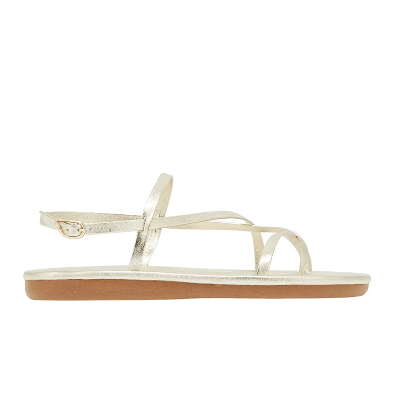 Alethea Flip Flop All Platinum sold by Ancient Greek Sandals