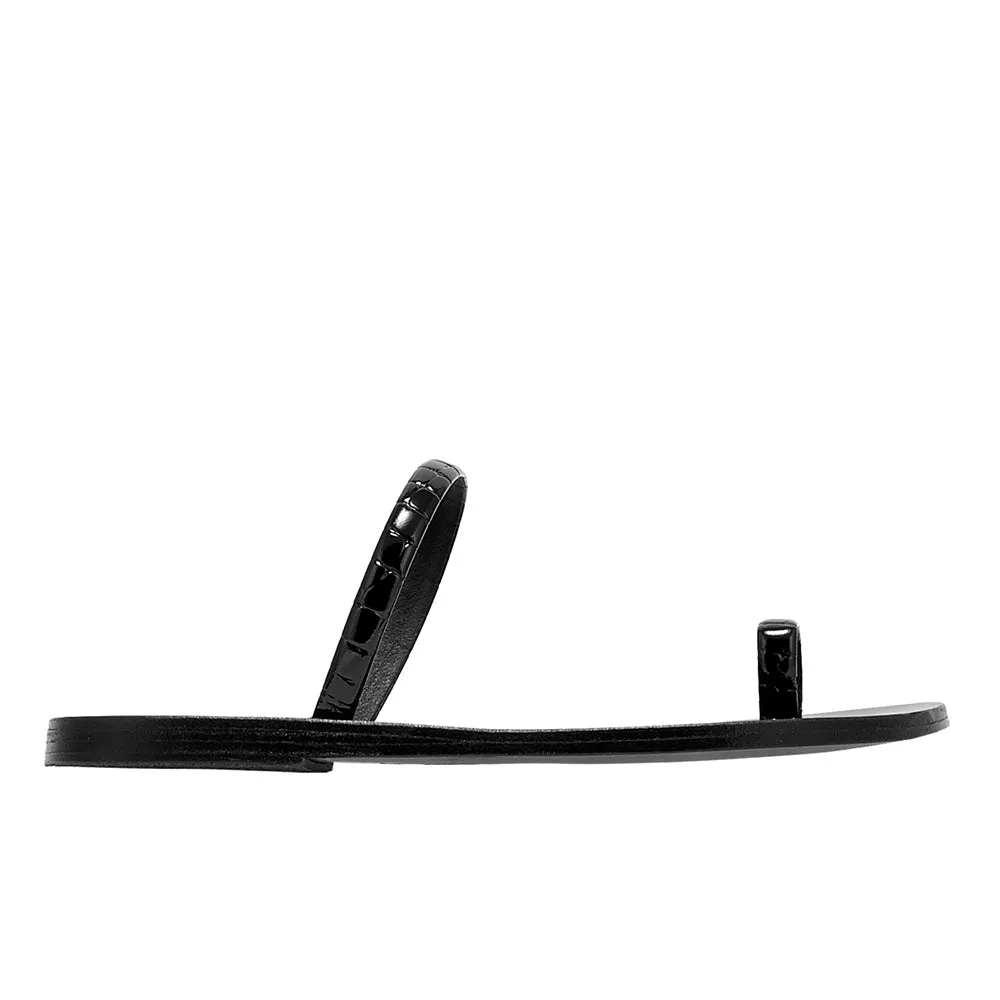 Ophion Metallic Black sold by Ancient Greek Sandals