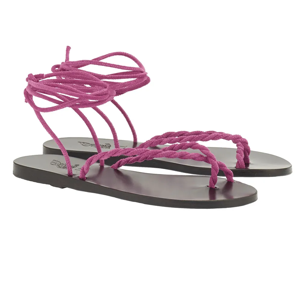 Serifos Lace Up Fuchsia sold by Ancient Greek Sandals product image thumbnail 4