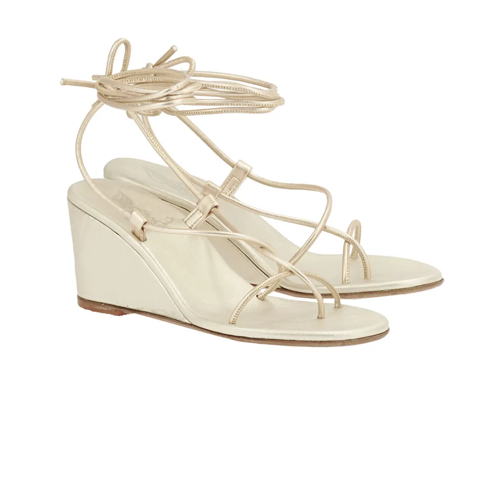 Holiday Mid Wedge Platinum sold by Ancient Greek Sandals product image thumbnail 4