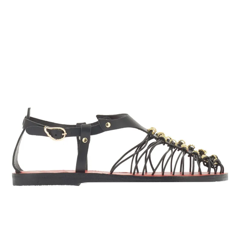 Ligres Studs Black made by Ancient Greek Sandals