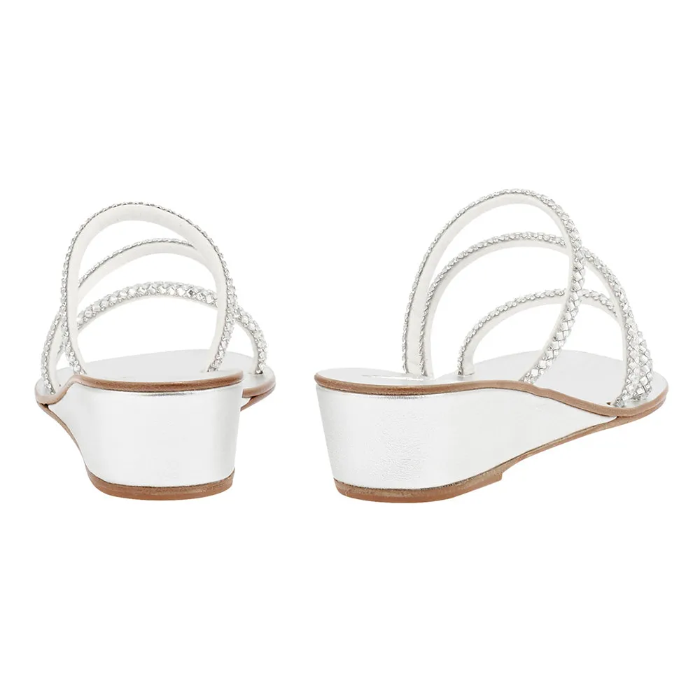 Polytimi Low Wedge Silver sold by Ancient Greek Sandals product image thumbnail 5