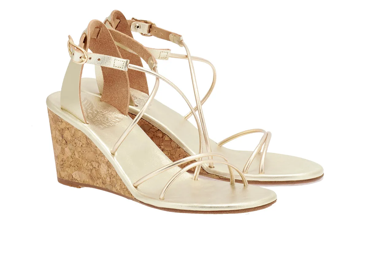 Meloivia Mid Wedge Platinum sold by Ancient Greek Sandals product image thumbnail 4