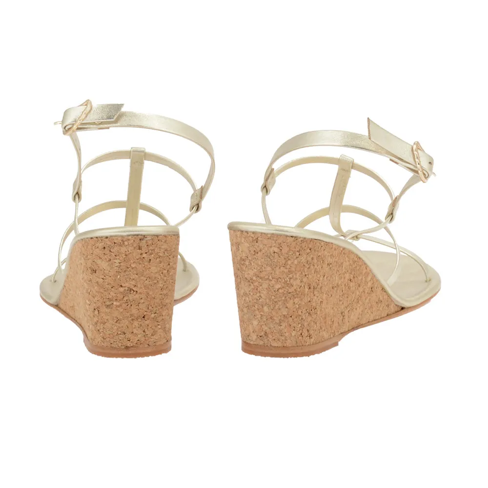 Fay Mid Wedge Platinum sold by Ancient Greek Sandals product image thumbnail 5