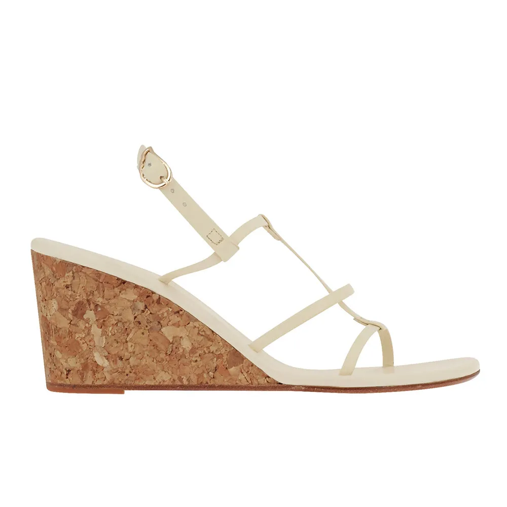 Fay Mid Wedge Off White sold by Ancient Greek Sandals