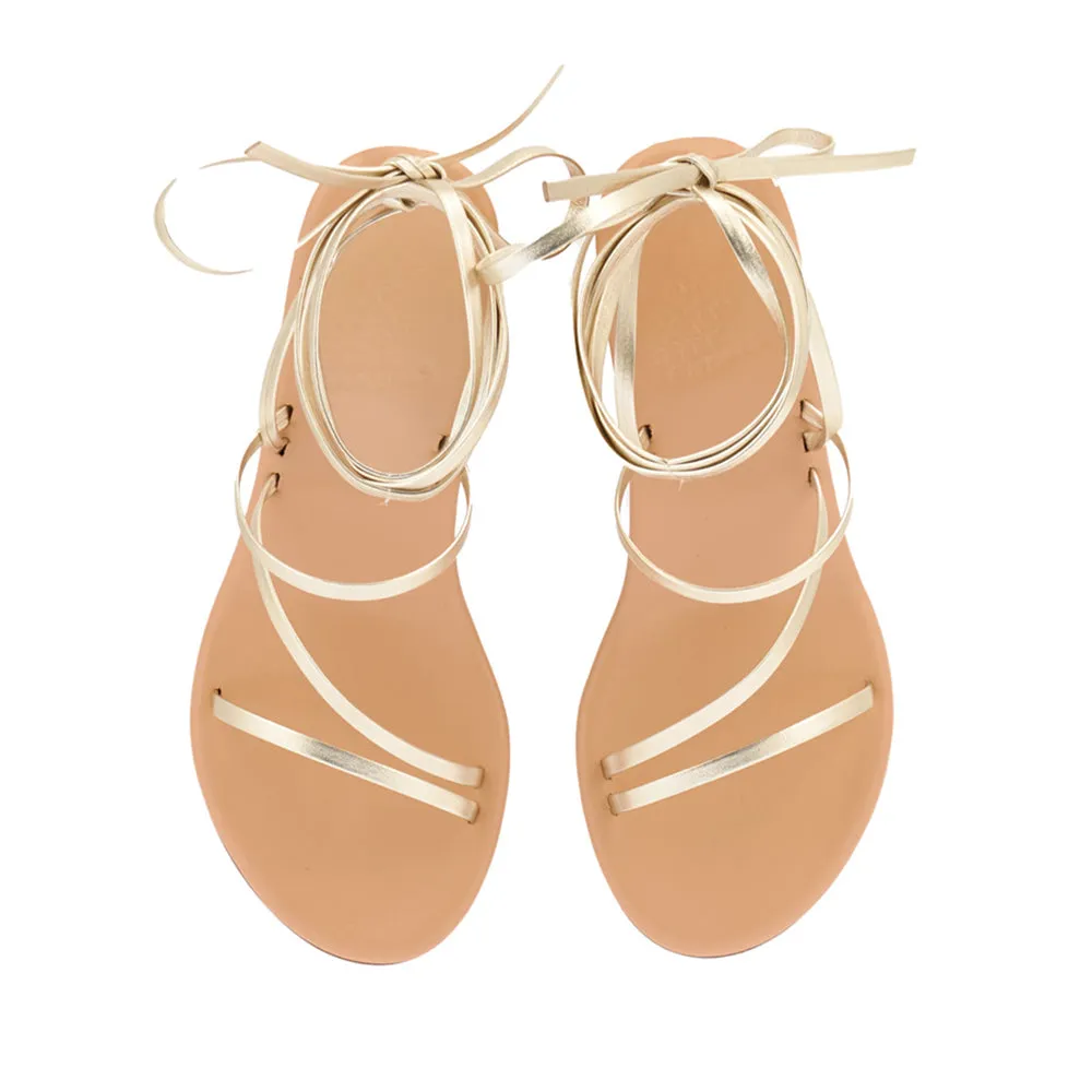 Lithi Mid Wedge Platinum sold by Ancient Greek Sandals product image thumbnail 3