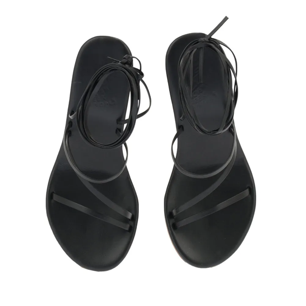 Lithi Mid Wedge Black sold by Ancient Greek Sandals product image thumbnail 2