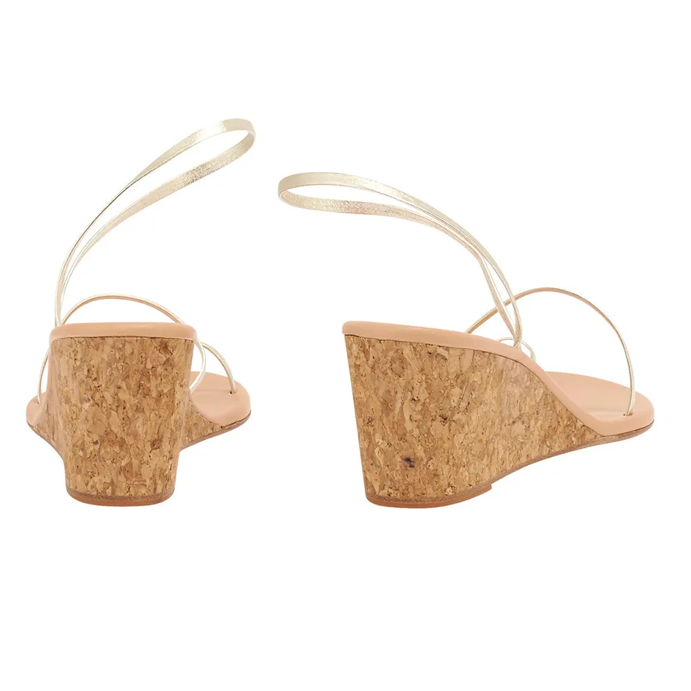 Chora Mid Wedge Platinum sold by Ancient Greek Sandals product image thumbnail 5