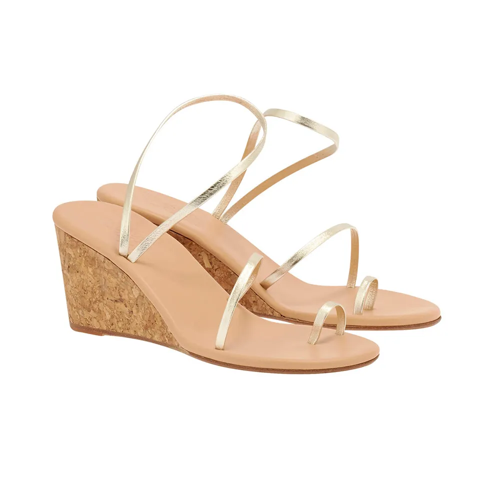 Chora Mid Wedge Platinum sold by Ancient Greek Sandals product image thumbnail 4