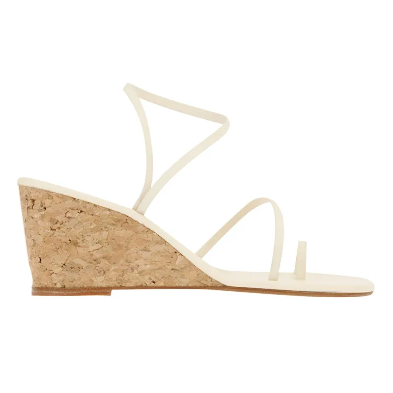 Chora Mid Wedge Off White sold by Ancient Greek Sandals