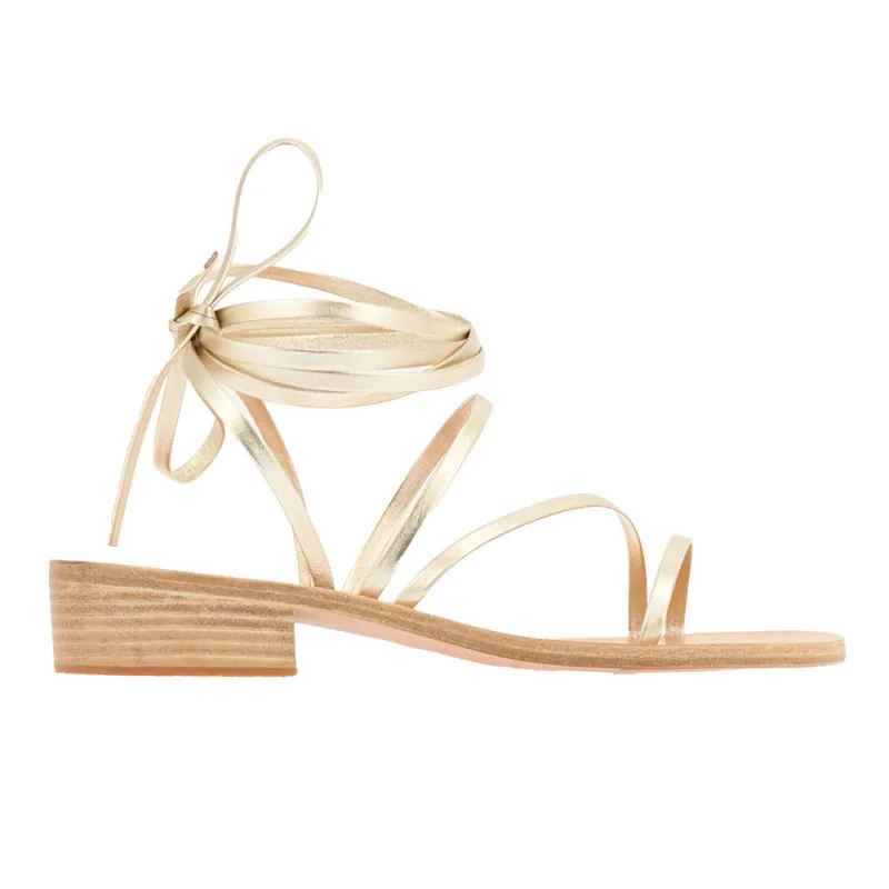 Hara Heel Platinum made by Ancient Greek Sandals