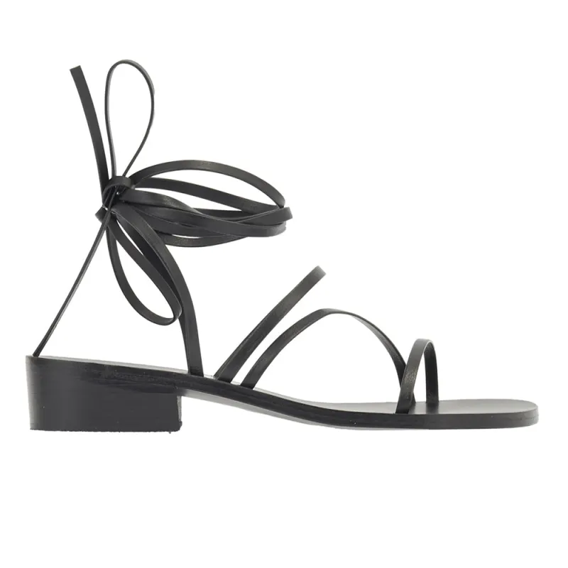 Hara Heel Black made by Ancient Greek Sandals