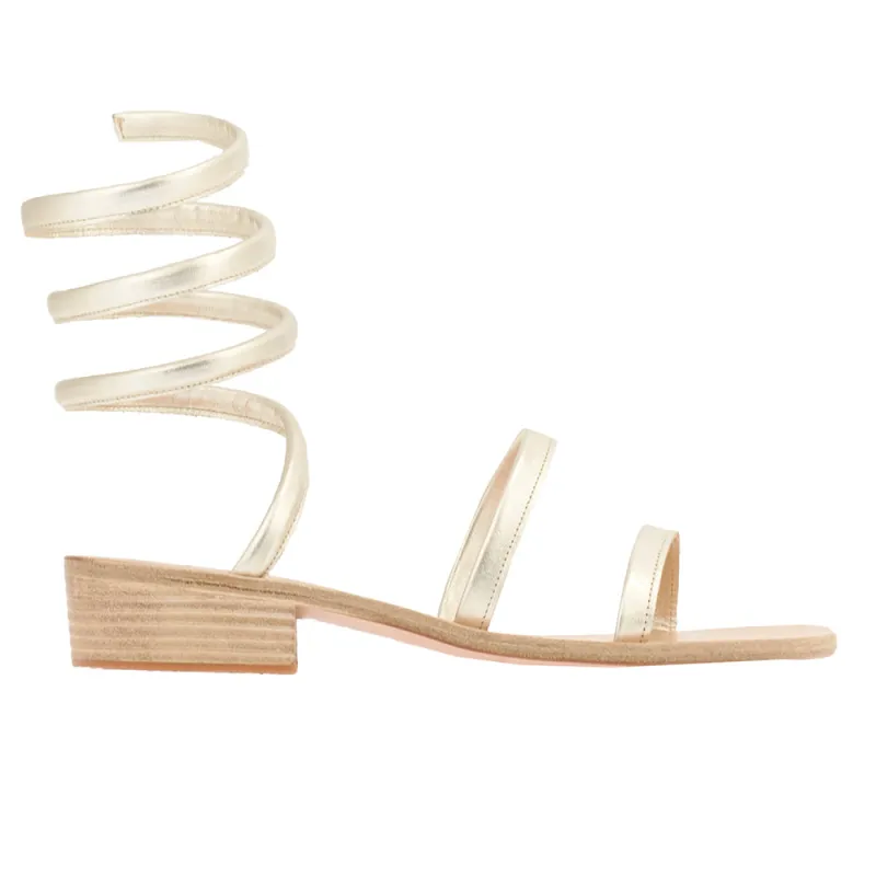 Ohia Heel Platinum sold by Ancient Greek Sandals