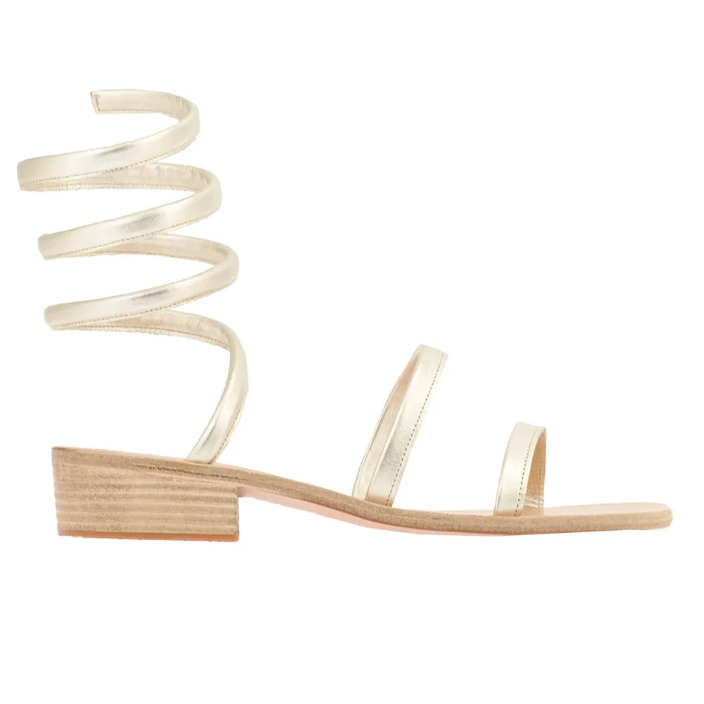 Ohia Heel Platinum sold by Ancient Greek Sandals