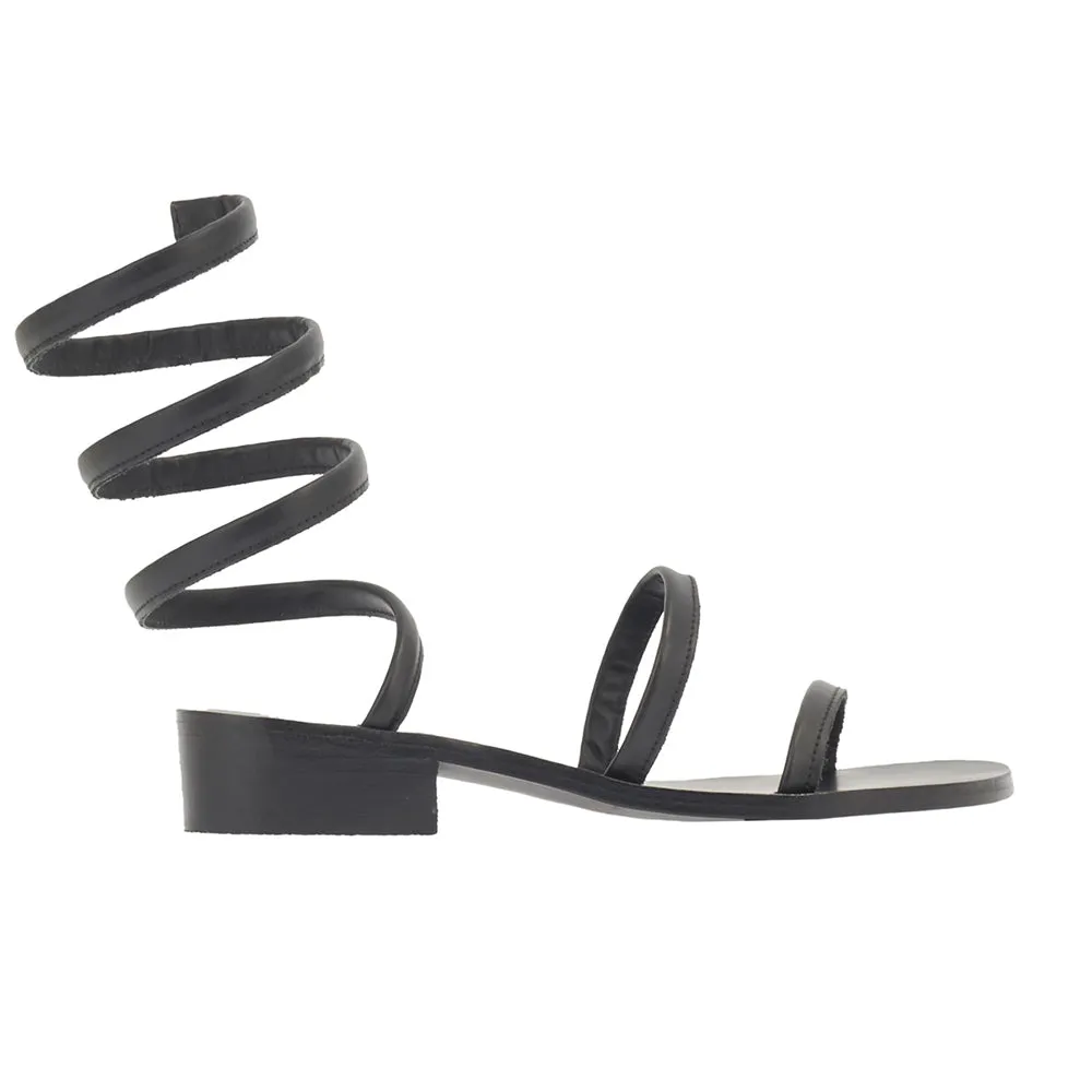 Ohia Heel Black sold by Ancient Greek Sandals