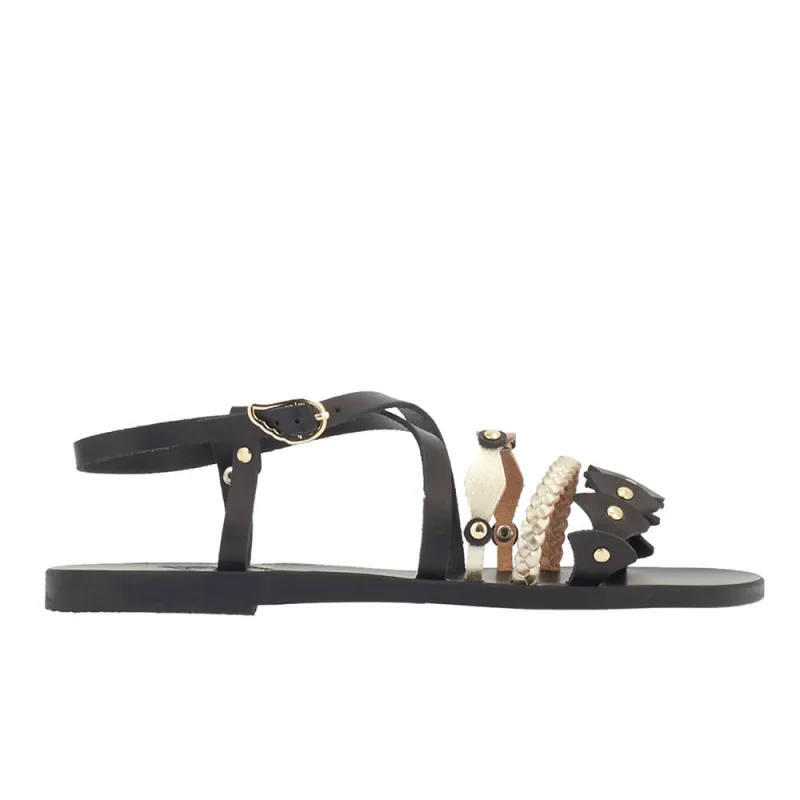 Lysistrate Black/Platinum made by Ancient Greek Sandals