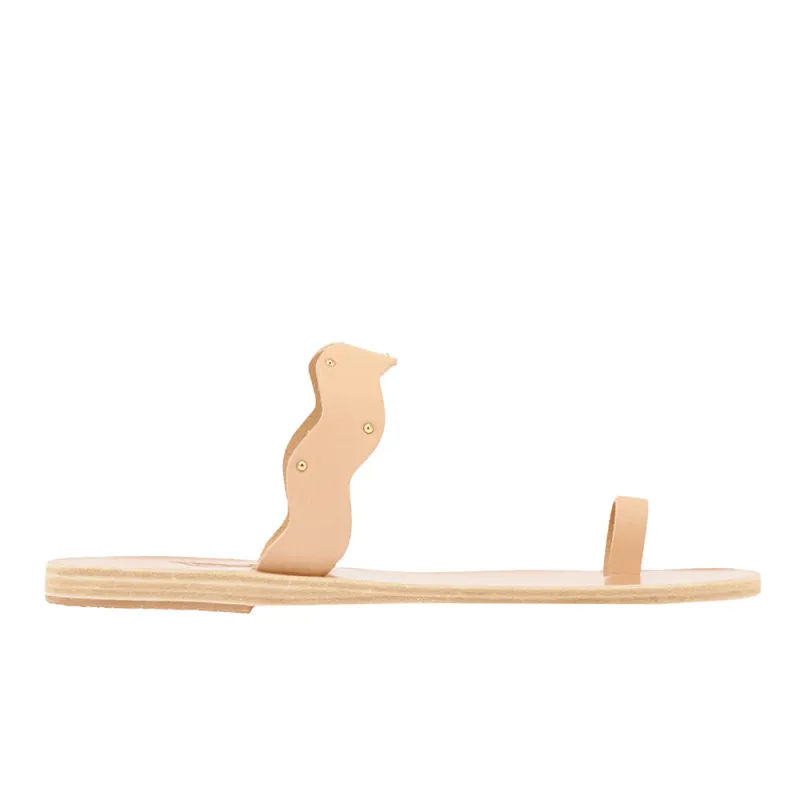 Thasos Natural/Gold Studs sold by Ancient Greek Sandals