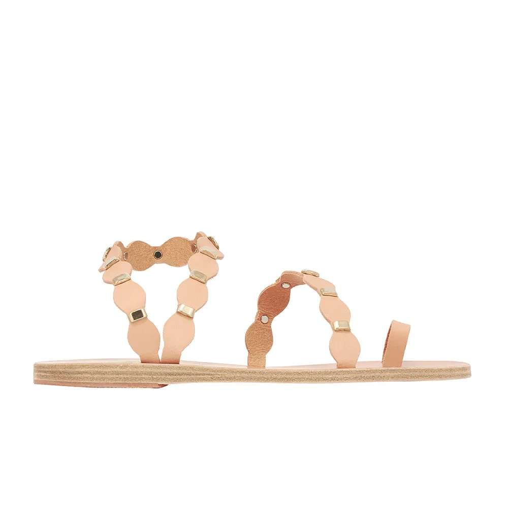 Dame D'auxerre Natural/Gold sold by Ancient Greek Sandals