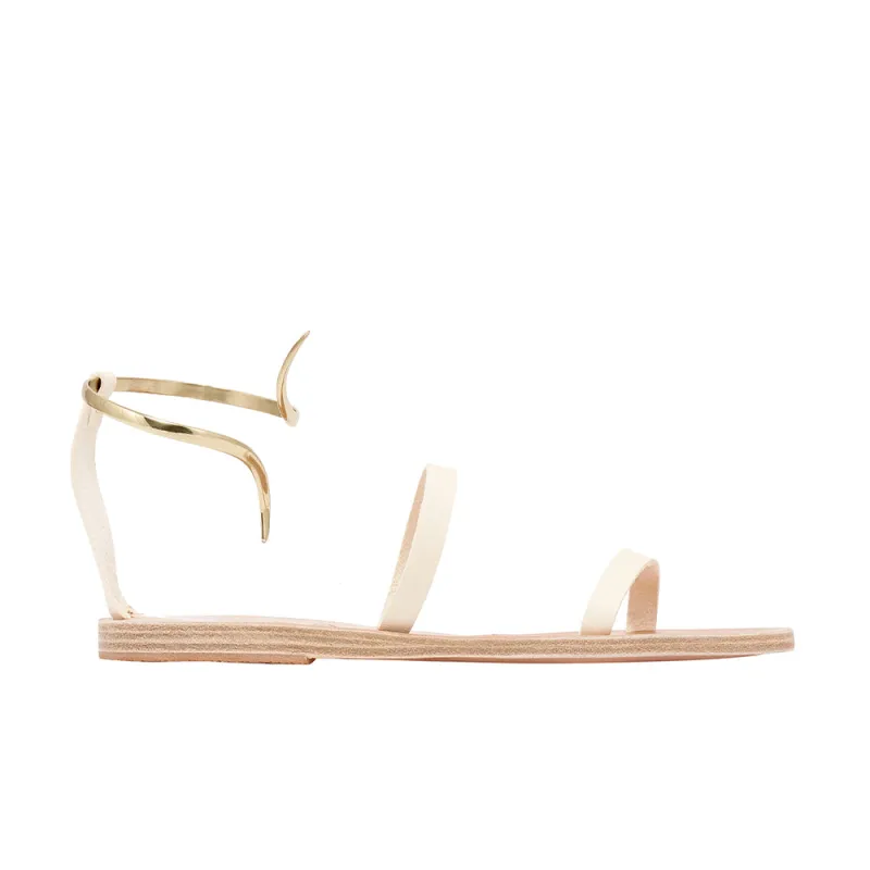 Crounching Venus Off White/Gold made by Ancient Greek Sandals
